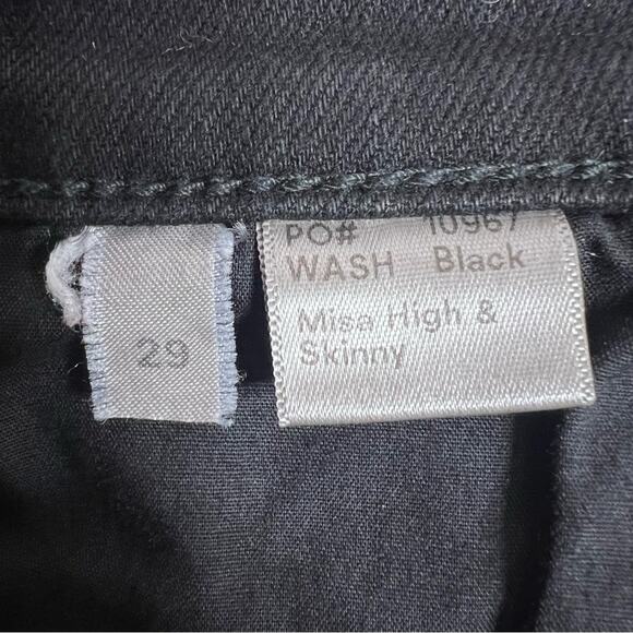 Reformation Misa High & Skinny Black Jeans Front Seam Pockets Sz 29 - Picture 8 of 9